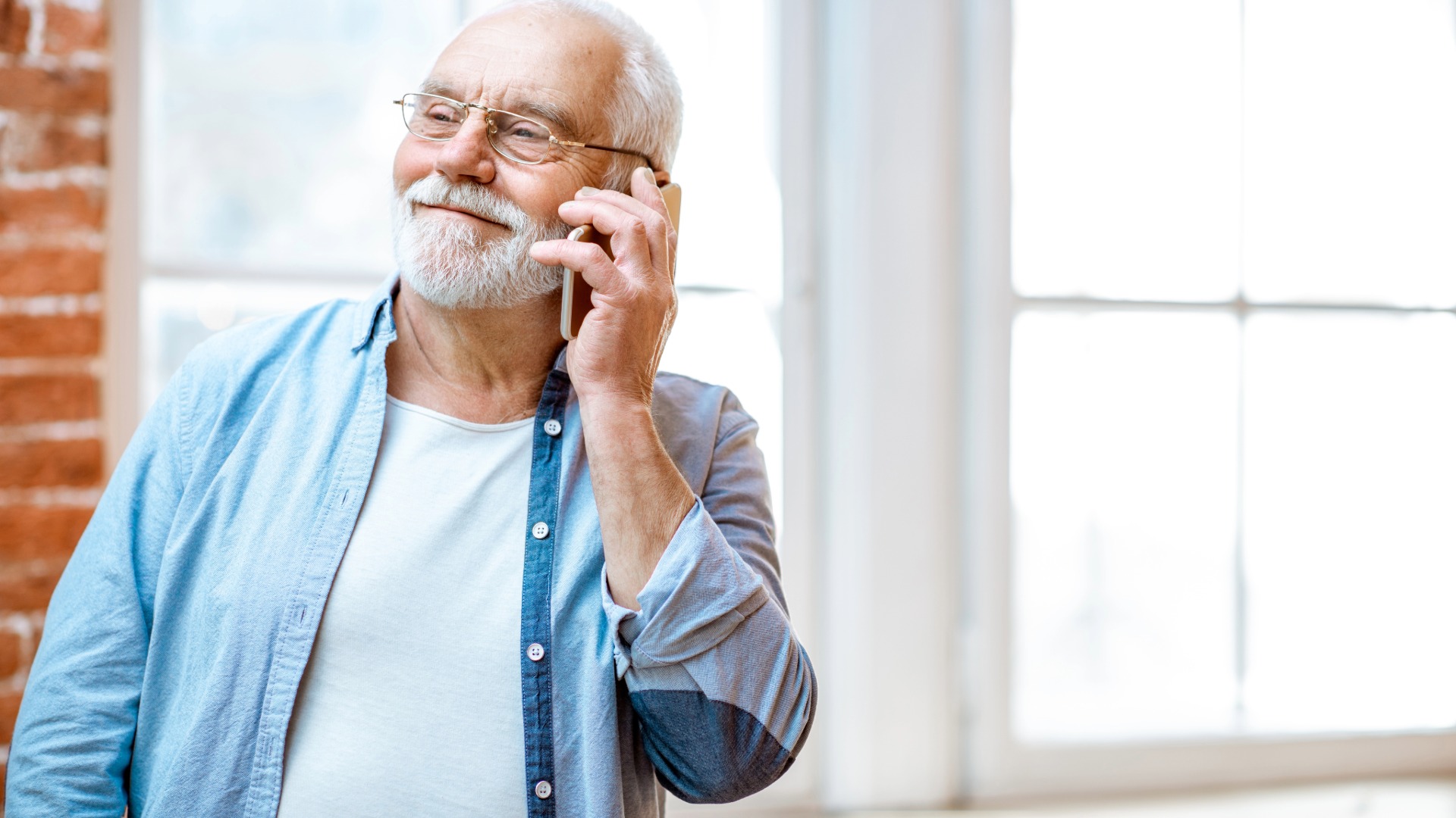 Happy patient on the phone