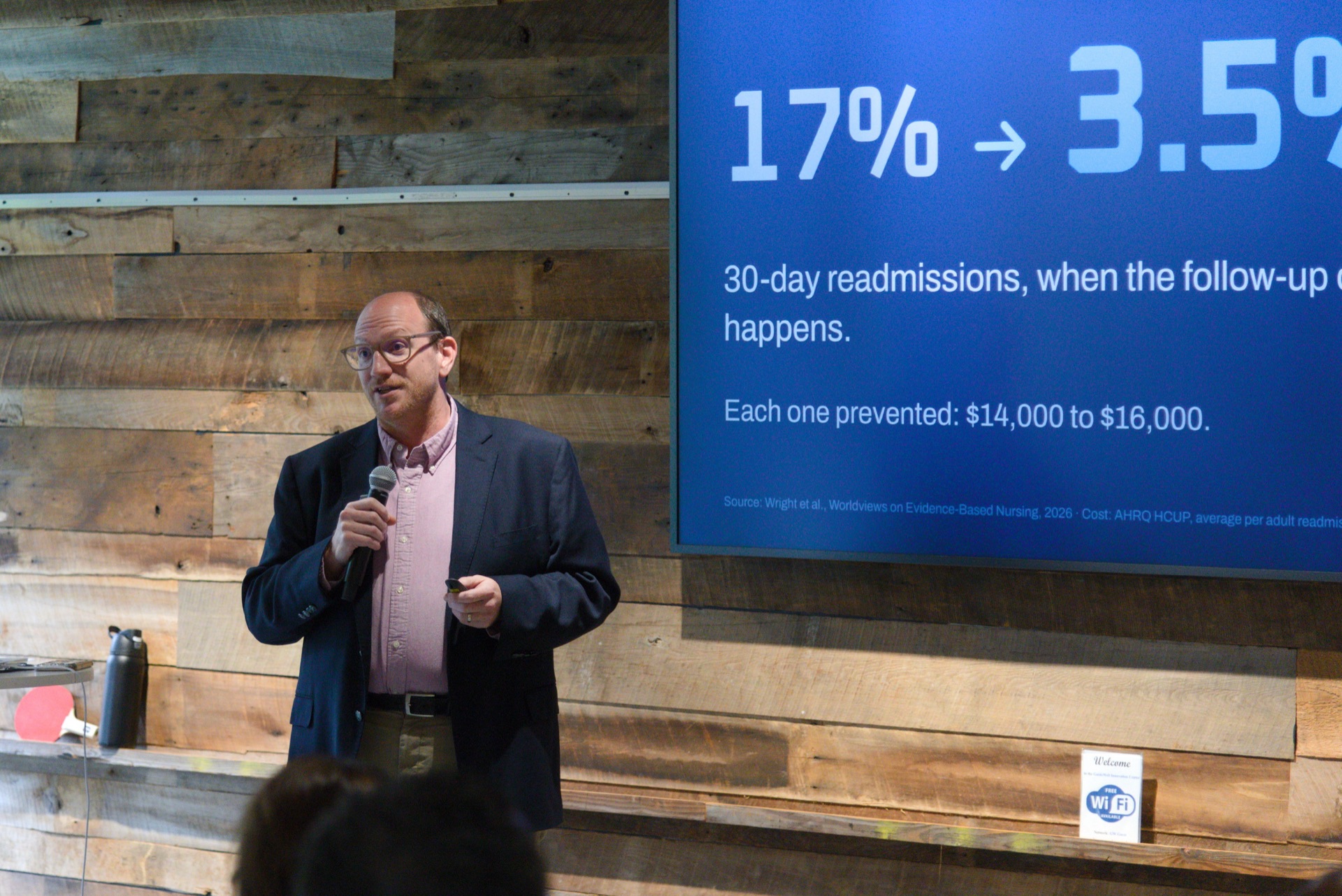 Consig presents at the Plug and Play Health Innovation Lounge, back where the company started